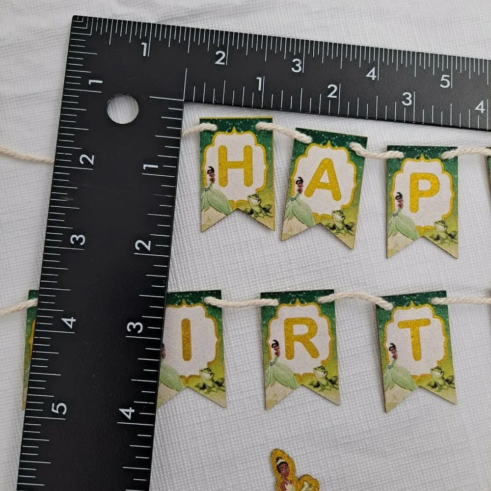 Happy Birthday Bunting Cake Topper Princess And The Frog Disney